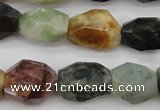 CTO384 15.5 inches 12*16mm – 16*25mm faceted nuggets tourmaline beads