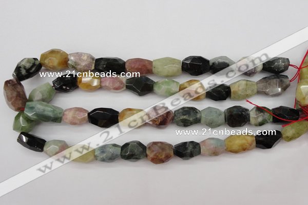 CTO384 15.5 inches 12*16mm – 16*25mm faceted nuggets tourmaline beads