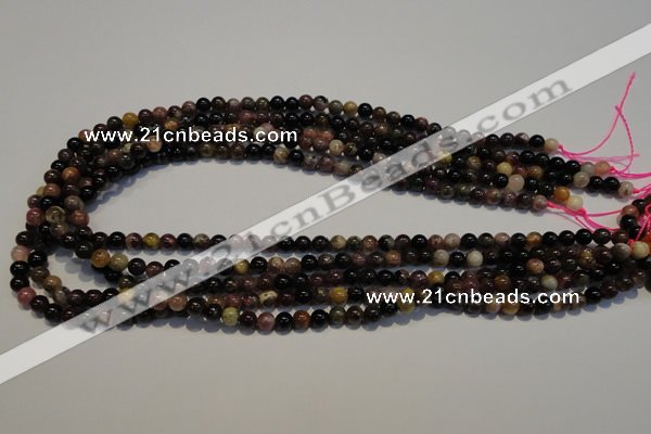 CTO399 15.5 inches 5mm round natural tourmaline gemstone beads