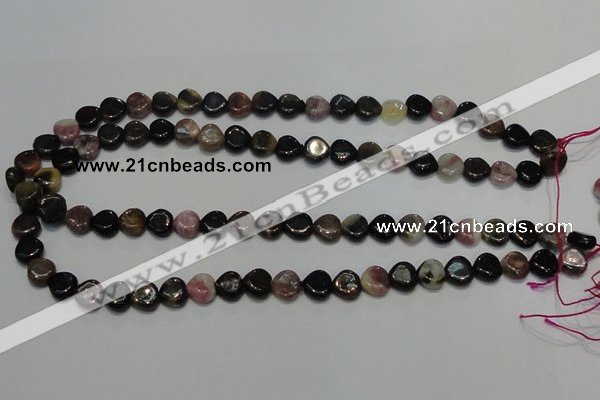 CTO40 15.5 inches 10*10mm heart natural tourmaline beads wholesale