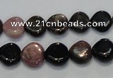 CTO41 15.5 inches 12*12mm heart natural tourmaline beads wholesale