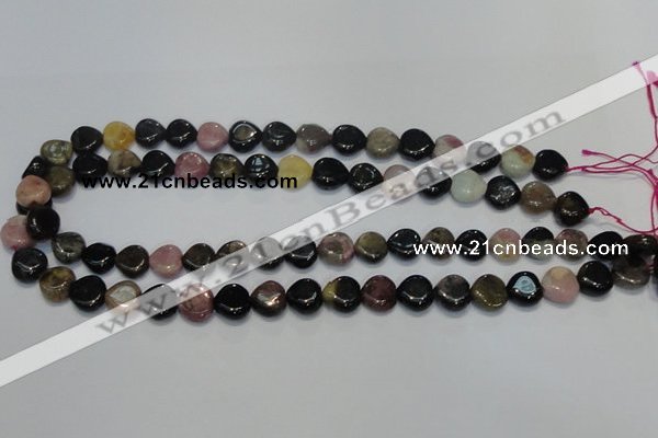 CTO41 15.5 inches 12*12mm heart natural tourmaline beads wholesale