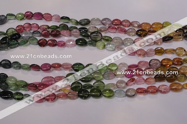 CTO421 15 inches 7*9mm oval natural tourmaline beads wholesale