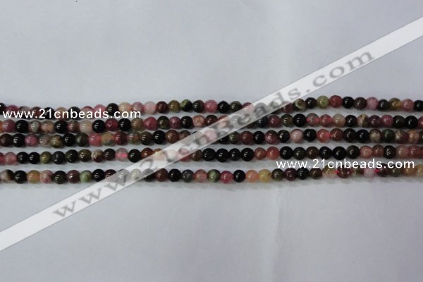 CTO451 15.5 inches 4mm round natural tourmaline gemstone beads