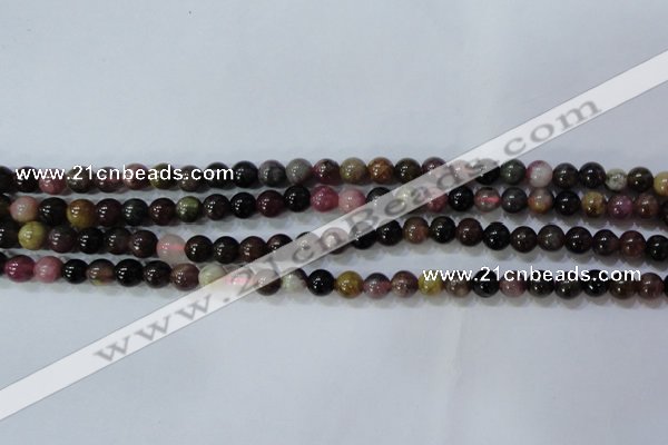 CTO452 15.5 inches 5mm round natural tourmaline gemstone beads