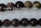 CTO464 15.5 inches 9mm faceted round natural tourmaline gemstone beads