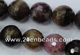 CTO466 15.5 inches 11mm faceted round natural tourmaline gemstone beads