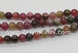 CTO60 15.5 inches 4mm round natural tourmaline gemstone beads