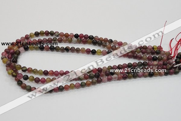 CTO60 15.5 inches 4mm round natural tourmaline gemstone beads