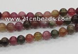 CTO61 15.5 inches 5mm round natural tourmaline gemstone beads
