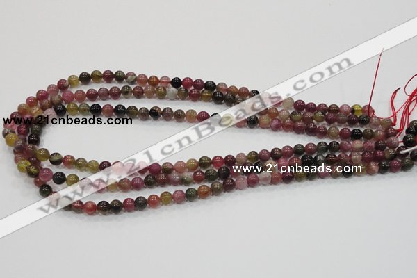 CTO61 15.5 inches 5mm round natural tourmaline gemstone beads