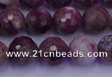 CTO614 15.5 inches 9mm faceted round tourmaline gemstone beads