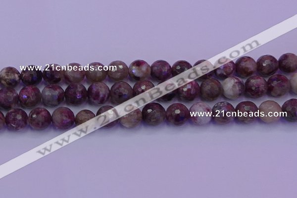 CTO616 15.5 inches 11mm faceted round tourmaline gemstone beads