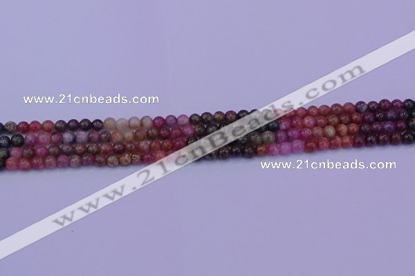 CTO621 15.5 inches 5mm round tourmaline gemstone beads wholesale