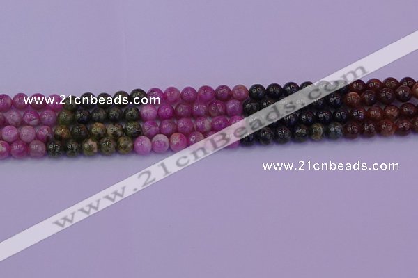 CTO628 15.5 inches 7mm round tourmaline gemstone beads wholesale