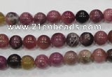 CTO63 15.5 inches 7mm round natural tourmaline gemstone beads