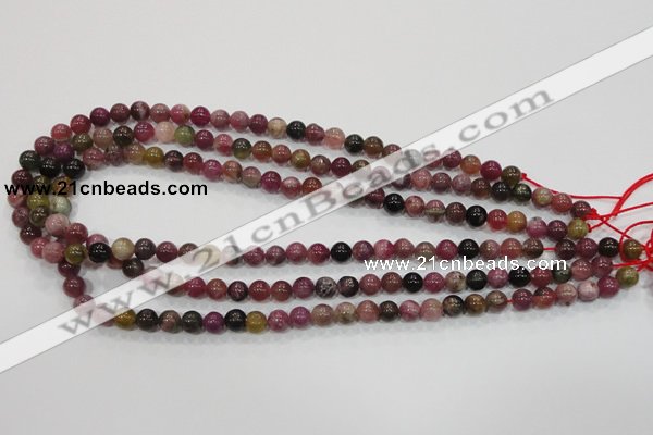 CTO63 15.5 inches 7mm round natural tourmaline gemstone beads