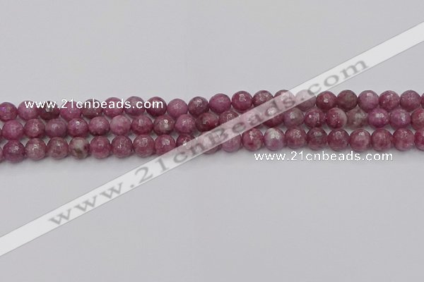 CTO657 15.5 inches 6mm faceted round Chinese tourmaline beads