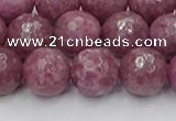 CTO660 15.5 inches 12mm faceted round Chinese tourmaline beads