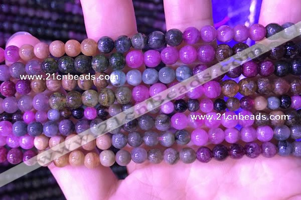 CTO666 15.5 inches 5mm round natural tourmaline gemstone beads