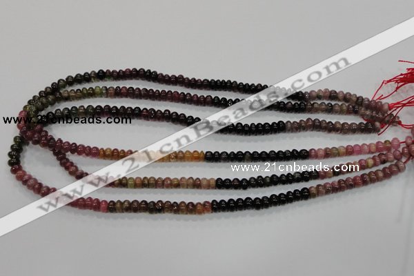 CTO68 15.5 inches 4*6mm rondelle natural tourmaline gemstone beads