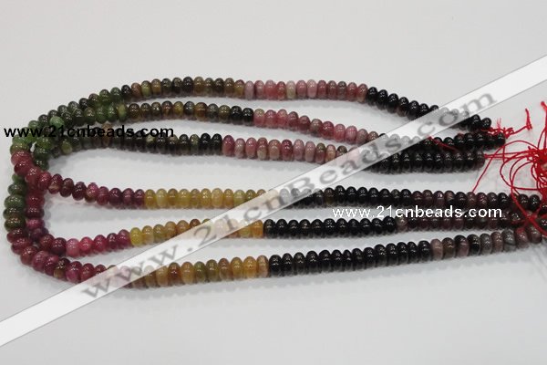 CTO69 15.5 inches 5*8mm rondelle natural tourmaline gemstone beads