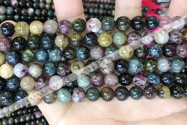 CTO697 15.5 inches 8mm round tourmaline gemstone beads