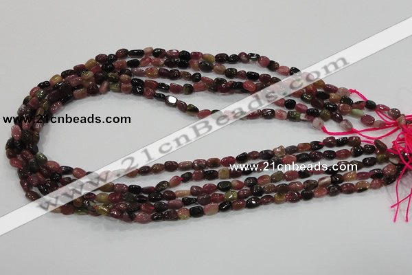 CTO70 15.5 inches 5*6mm nuggets natural tourmaline gemstone beads