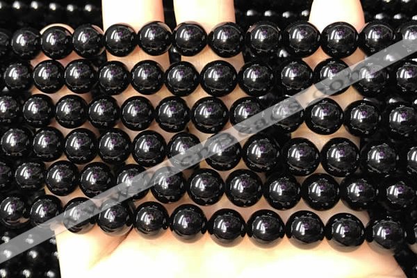 CTO702 15.5 inches 8mm round black tourmaline beads wholesale