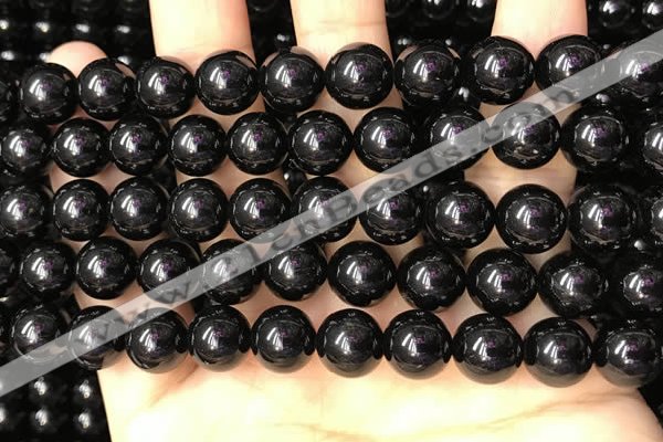 CTO703 15.5 inches 10mm round black tourmaline beads wholesale