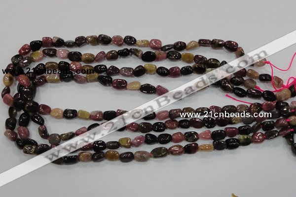 CTO71 15.5 inches 6*8mm nuggets natural tourmaline gemstone beads