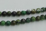 CTP02 15.5 inches 6mm round yellow green pine gemstone beads wholesale