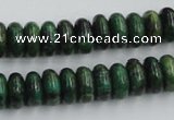 CTP07 15.5 inches 6*12mm rondelle yellow green pine gemstone beads