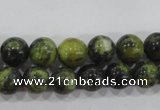 CTP103 15.5 inches 10mm round yellow pine turquoise beads wholesale