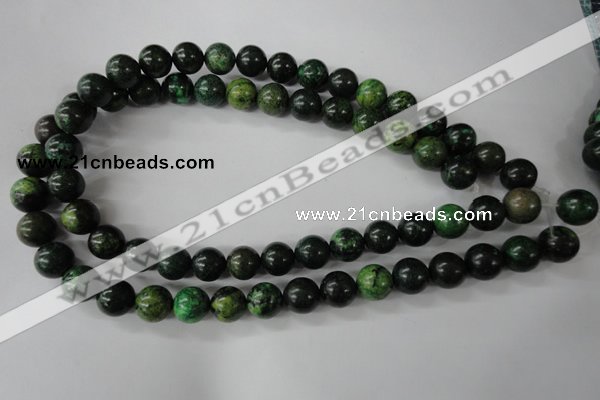 CTP204 15.5 inches 12mm round yellow pine turquoise beads wholesale