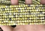 CTP220 15.5 inches 4mm round yellow turquoise beads wholesale