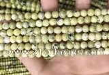 CTP221 15.5 inches 6mm round yellow turquoise beads wholesale