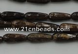 CTR05 15.5 inches 6*16mm faceted teardrop bronzite gemstone beads