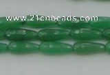 CTR07 15.5 inches 6*16mm faceted teardrop green aventurine beads