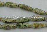 CTR09 15.5 inches 6*16mm faceted teardrop rhyolite gemstone beads