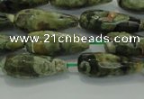 CTR101 15.5 inches 8*20mm faceted teardrop rhyolite gemstone beads