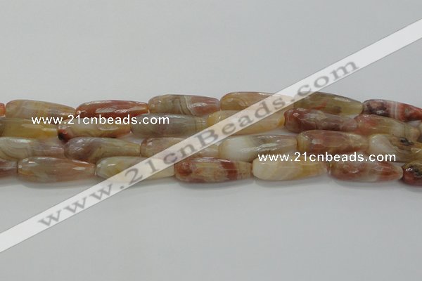 CTR141 15.5 inches 10*30mm faceted teardrop yellow agate beads