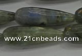 CTR147 15.5 inches 10*30mm faceted teardrop labradorite beads