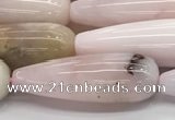 CTR151 15.5 inches 10*30mm teardrop natural pink opal beads