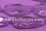 CTR200 13*18mm - 18*38mm faceted teardrop white crystal beads