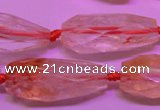 CTR201 15*30mm - 18*45mm faceted teardrop citrine gemstone beads