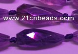 CTR204 14*34mm - 17*40mm faceted teardrop ametrine gemstone beads