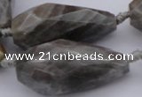 CTR214 15.5 inches 15*25mm - 16*40mm faceted teardrop labradorite beads