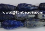 CTR303 15.5 inches 12*25mm faceted teardrop lapis lazuli beads