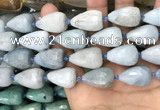 CTR355 15.5 inches 15*22mm faceted teardrop aquamarine beads